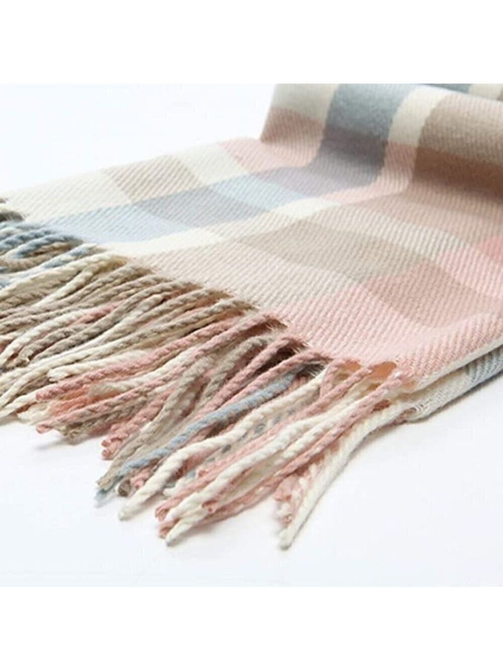 𝅺LONG Plaid Blanket Chunky Oversized Winter/Fall Warm Scarf Wrap Shawl NWT - Picture 3 of 7